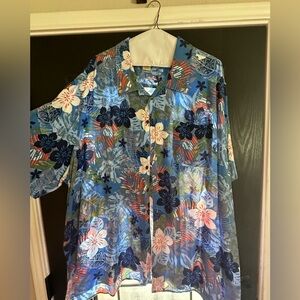 Mens Big & Tall: “Hawaiian” Print Shirt